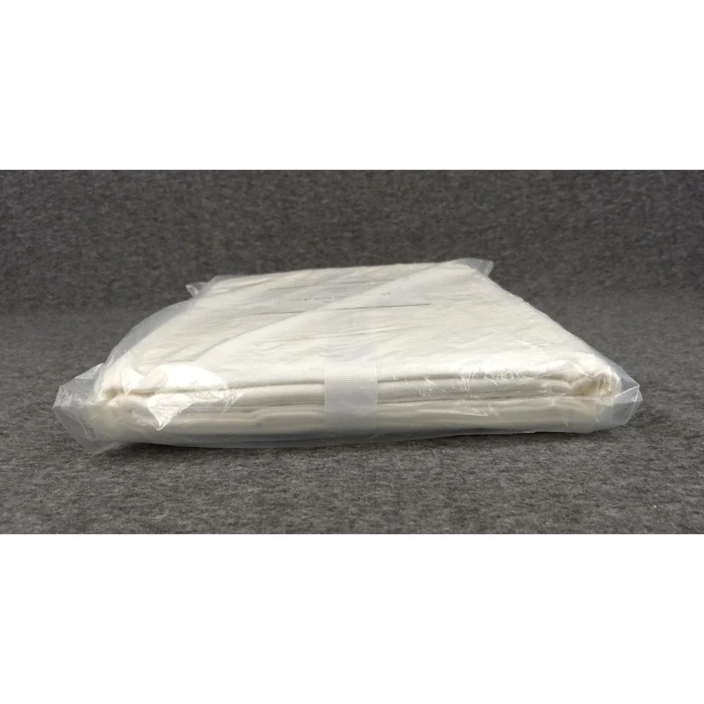 Pottery Barn Essentials Bed Skirt Cal King White Cotton Linen Blend 14